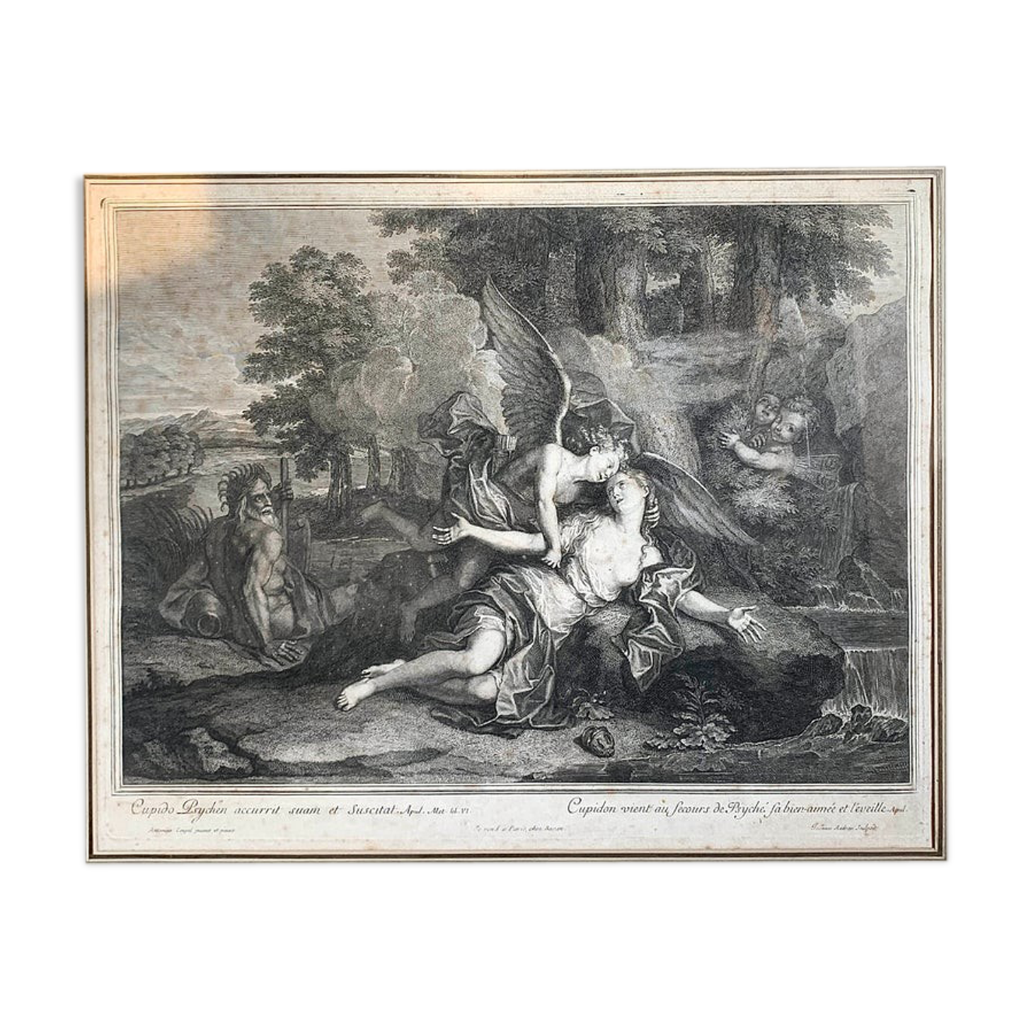 Antoine Coypel, Love and Psyche, engraving by Jean Audran, eighteenth century
