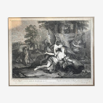 Antoine Coypel, Love and Psyche, engraving by Jean Audran, eighteenth century