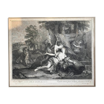 Antoine Coypel, Love and Psyche, engraving by Jean Audran, eighteenth century