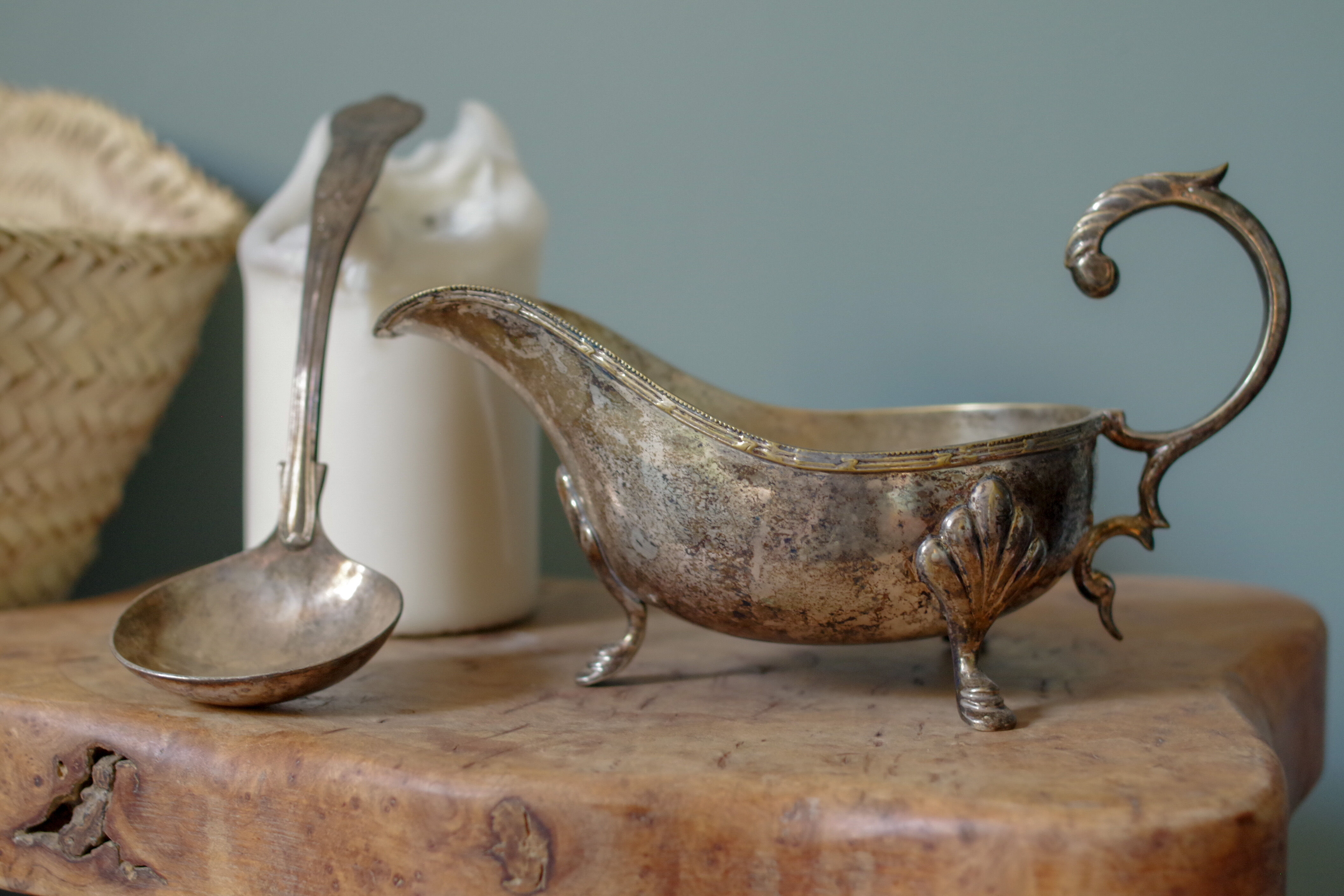 Saucier and his ancient metal spoon