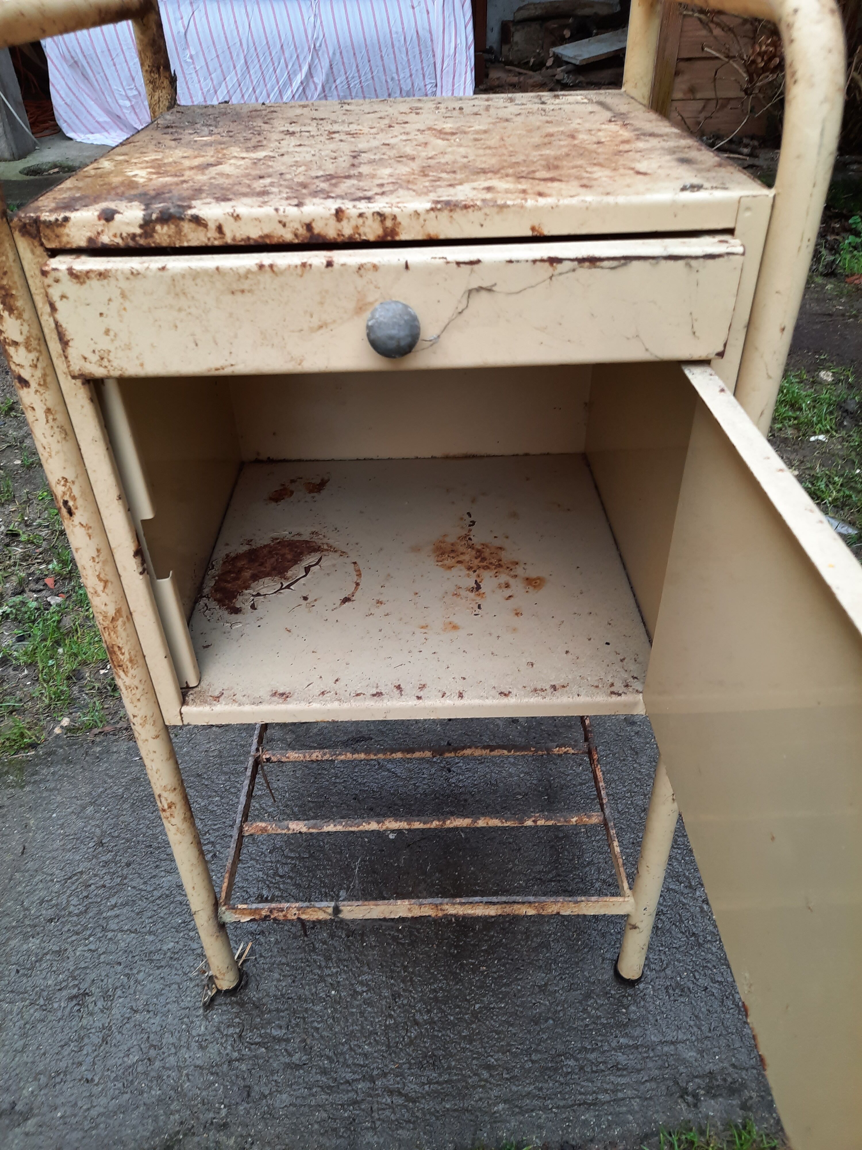 Industrial bedside table year 30