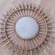 Vintage bamboo mirror 64cm
