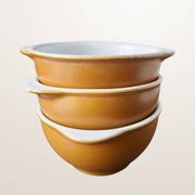Série de trois bols à oreilles Grespots Digoin, circa 1950