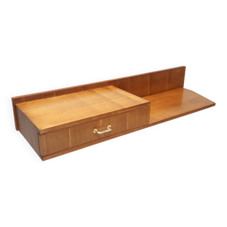 Beech and Durmast Wall-Mounted Console Table, Italy