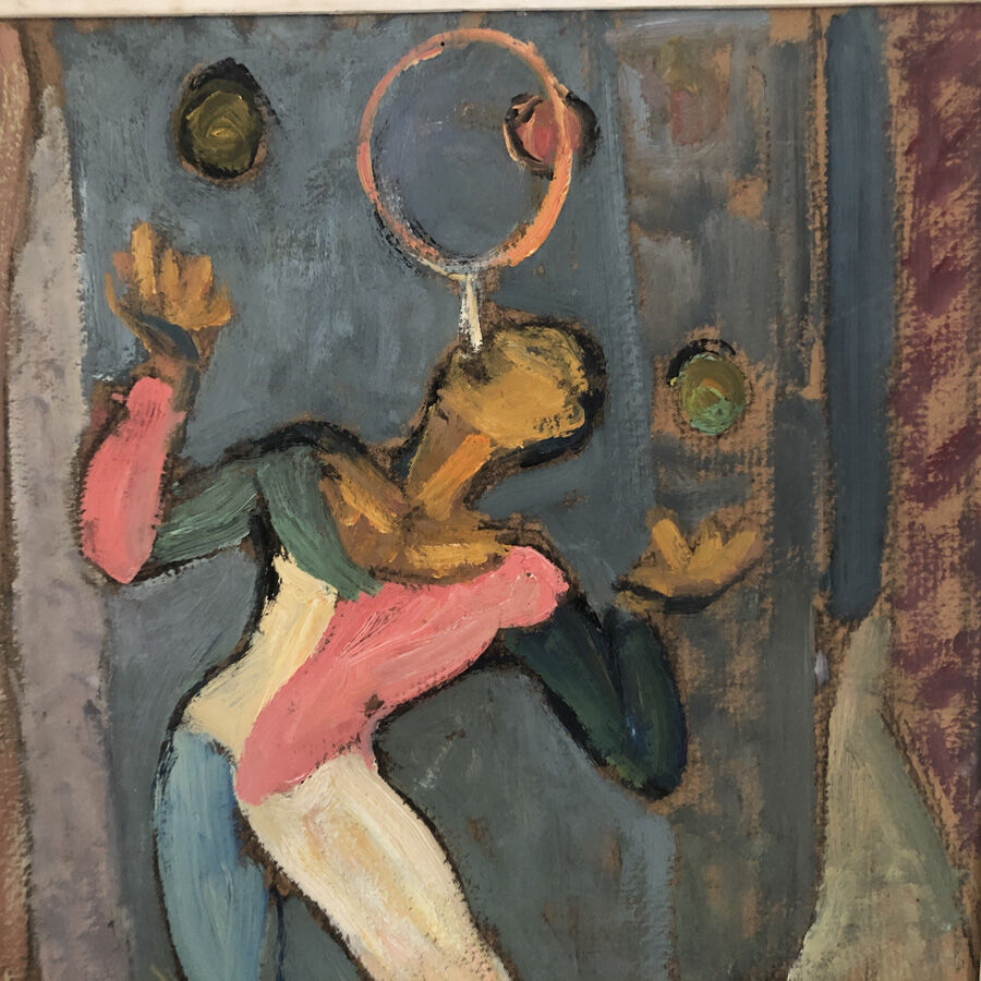 Table oil, The Fair in Roubaix extract "The Juggler"