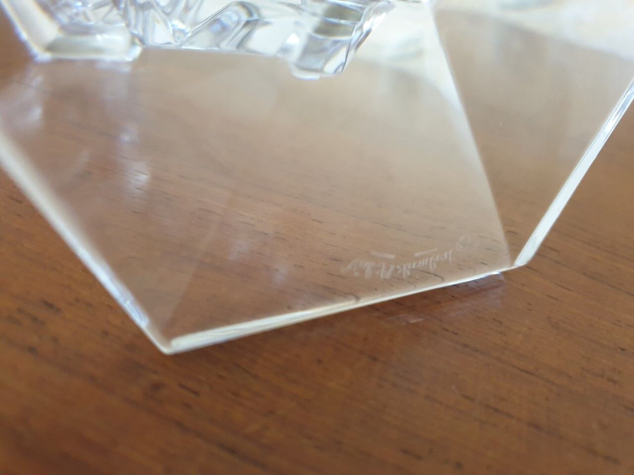 Val-saint-lambert crystal candlestick