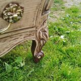 Antique Louis XVI style chest of drawers with wooden top