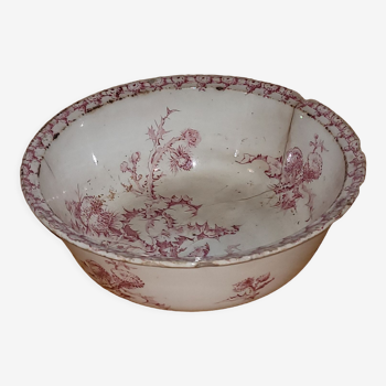 Salad bowl opaque porcelain of Gien - old