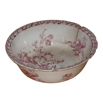Salad bowl opaque porcelain of Gien - old
