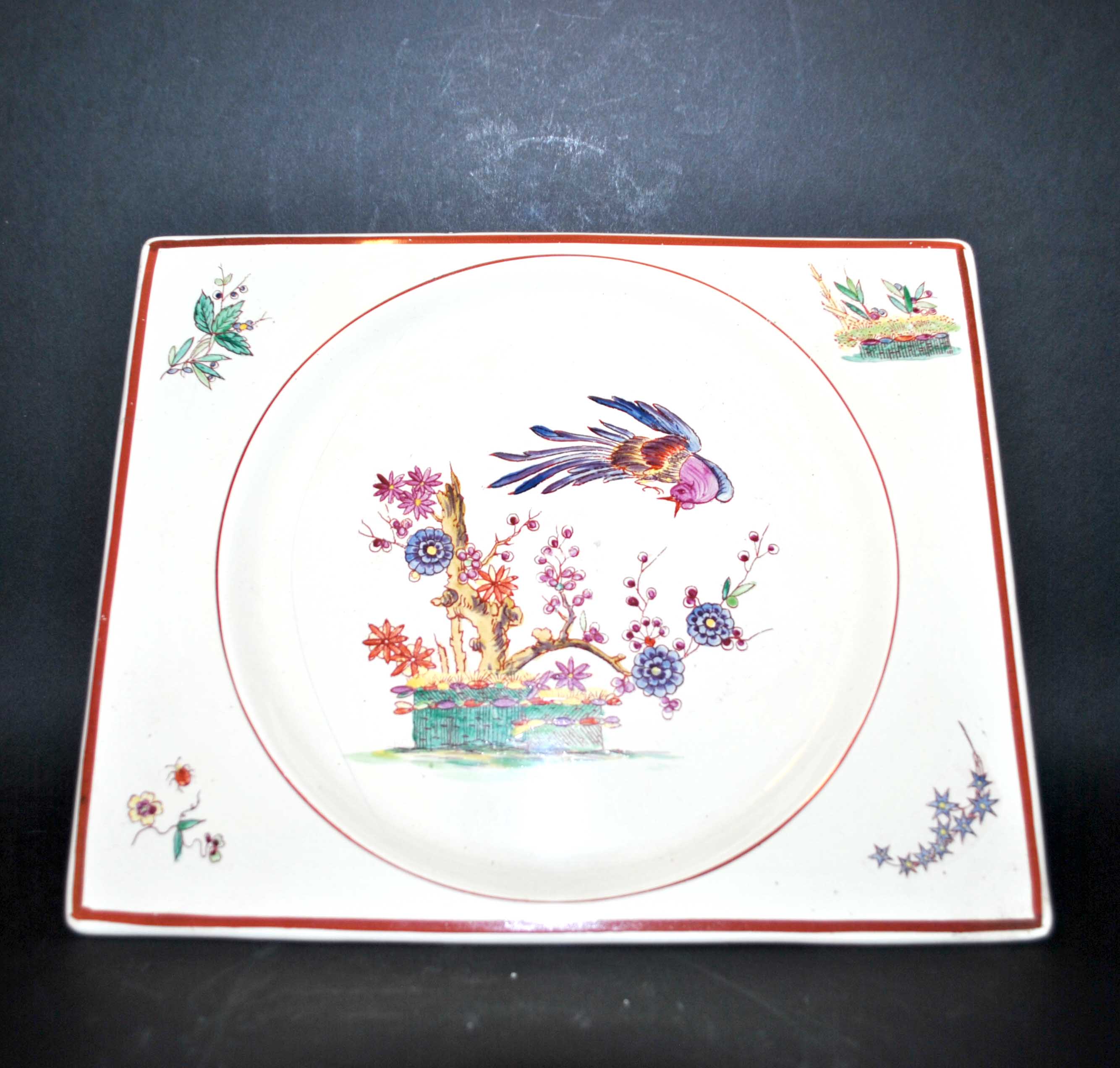 Flat rectangle boch freres for la louviere 1940 bird and bonzaï