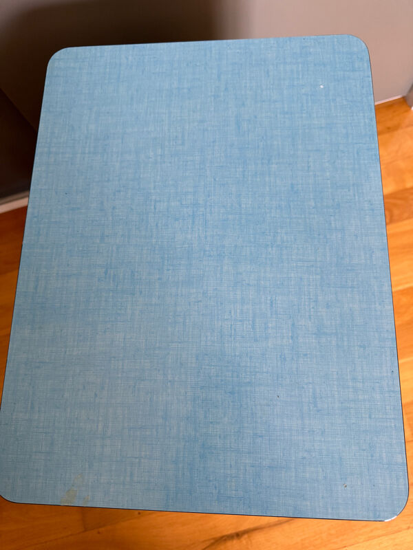 Tabouret coffre en Formica vintage années 50