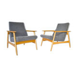 Paire de fauteuils Ąžuolas par Valerija Ema Cukermanienė pour Vilniaus Baldų Kombinatas, 1968