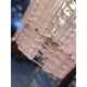 Lantern in Pink Transparent and Sanded Murano Glass in Barovier E Toso Style