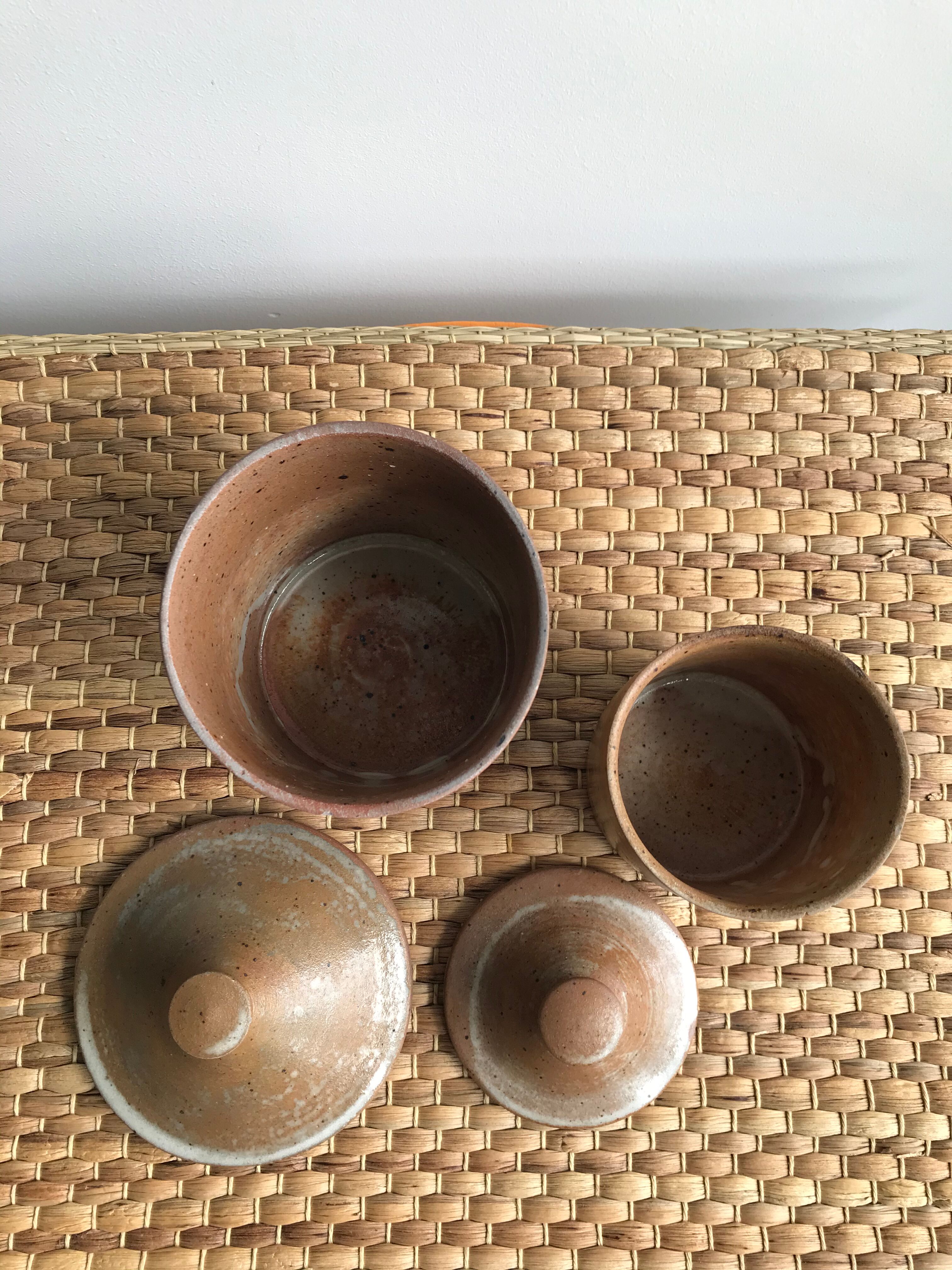 Duo of ceramic pots