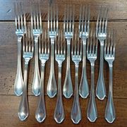 Set of 12 silver-plated forks