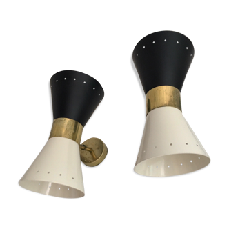 Wall lamps in the style of italian creations of the 50s
