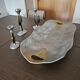 Trio candelabra - monumental platter - brutalist - David Marshall