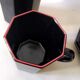 5 tasses à café Arcoroc Octime noir et rouge Années 80