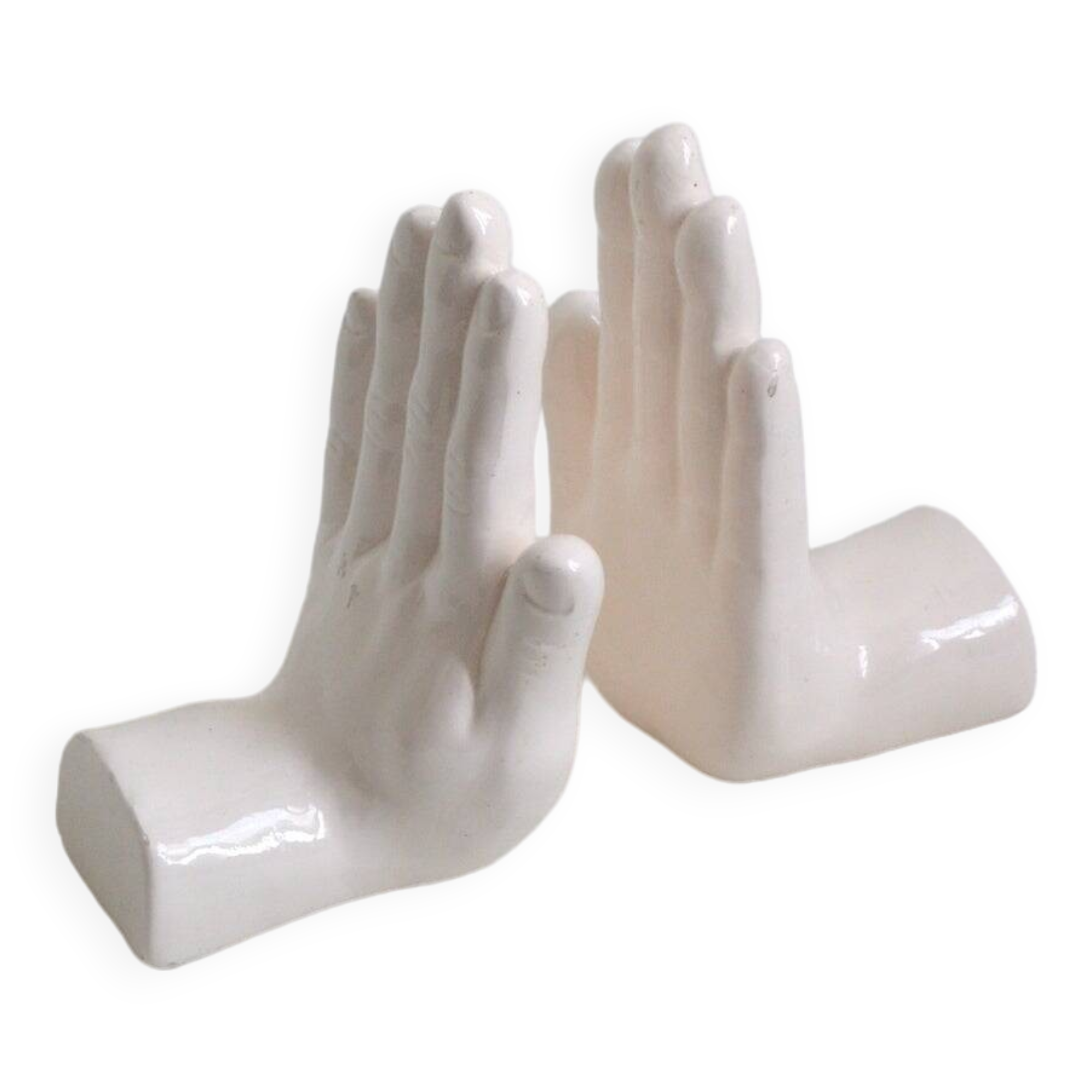 Ceramic Hands Bookends