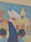 Oil painting on canvas board, Rodolfo Marma "The Nuns" Saint-E