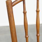 Vintage Bistro Chair with Woven Seat