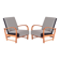 Art Deco Armchairs in Walnut attributed to Thonet, Germany, 1930s, Set of 2