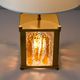 Amber Murano Glass and Brass Italian Modern Mazzega Table Lamp Zuccheri Style