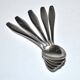 Deetjen set of 5 moka coffee spoons in silver metal design 11cm
