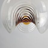 Lampe suspendue en verre de Murano effet brume en forme de vague