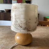 1970s wooden ball lamp