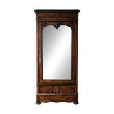 Antique walnut wardrobe with mirror
