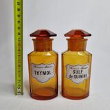 Two vials of apothecary "Pharmacie Metedier" 13 cm
