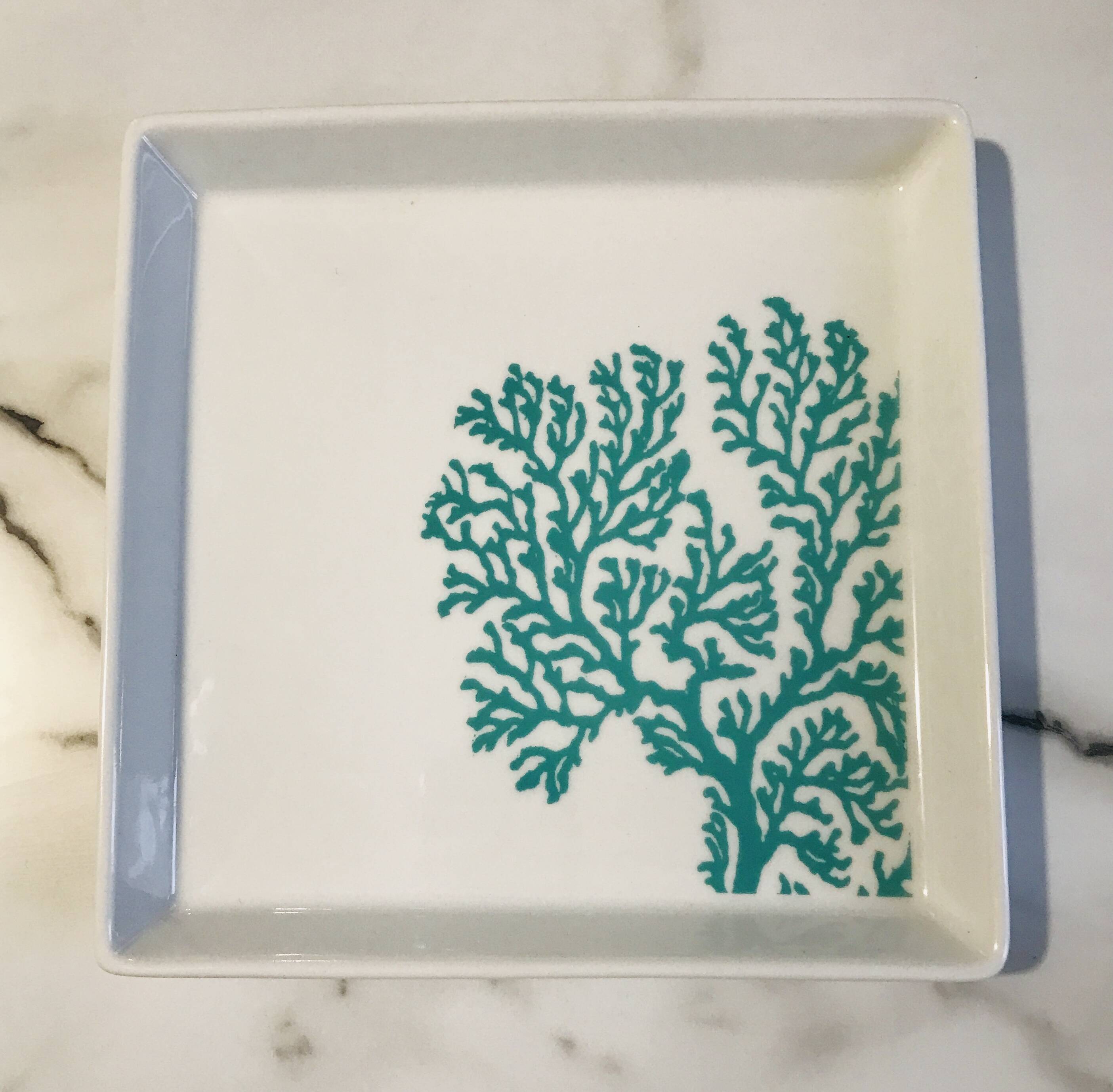 Vide poche céramique décor corail