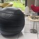 Black leather ottoman by Edwin and Niekel Taco for Leolux 90