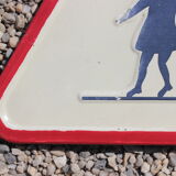 Panneau routier ancien école plaque