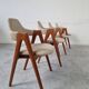 4 teak Compass chairs by Kai Kristiansen for SVA Møbler, 1960s