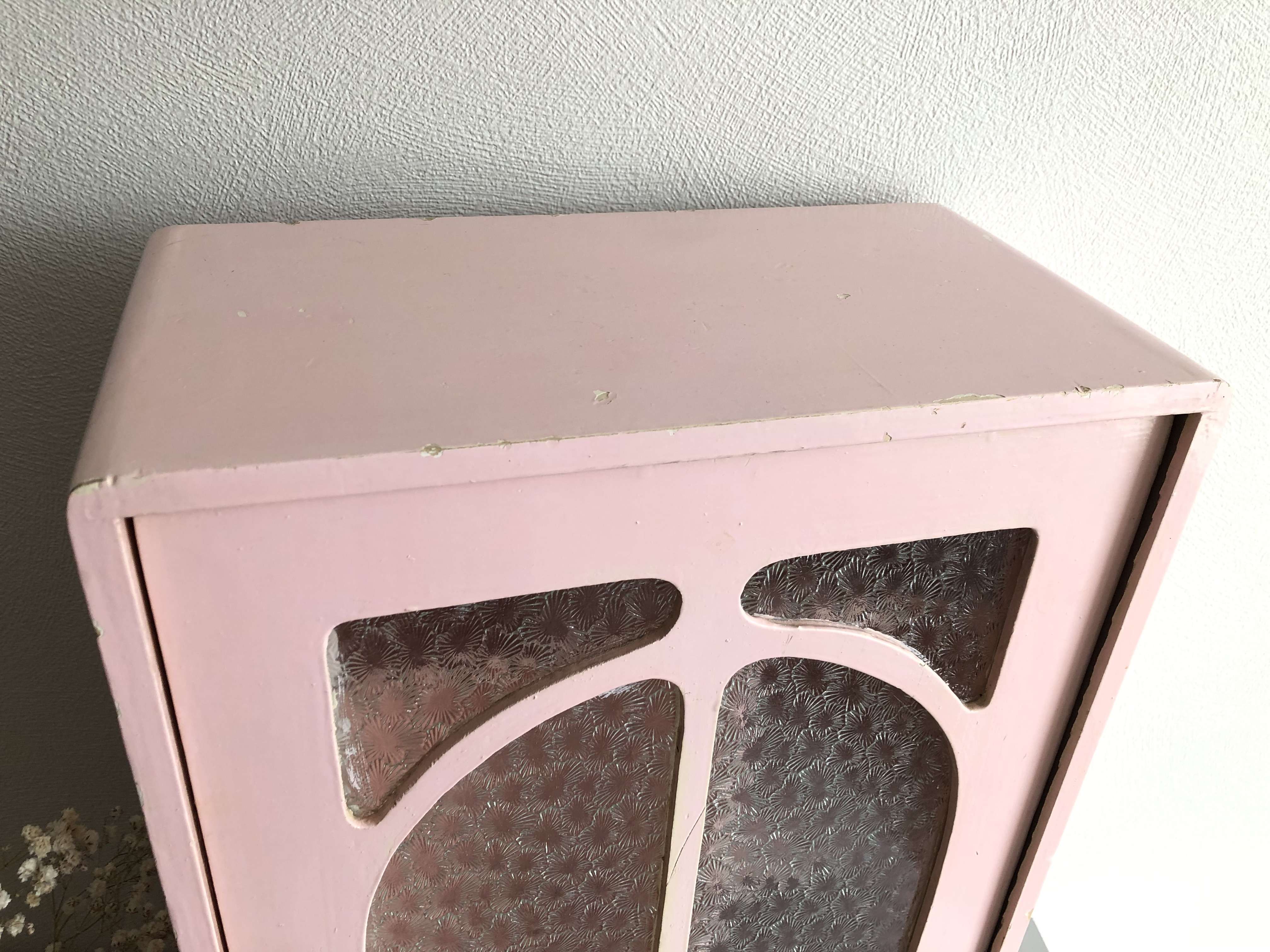 Pink pharmacy cabinet