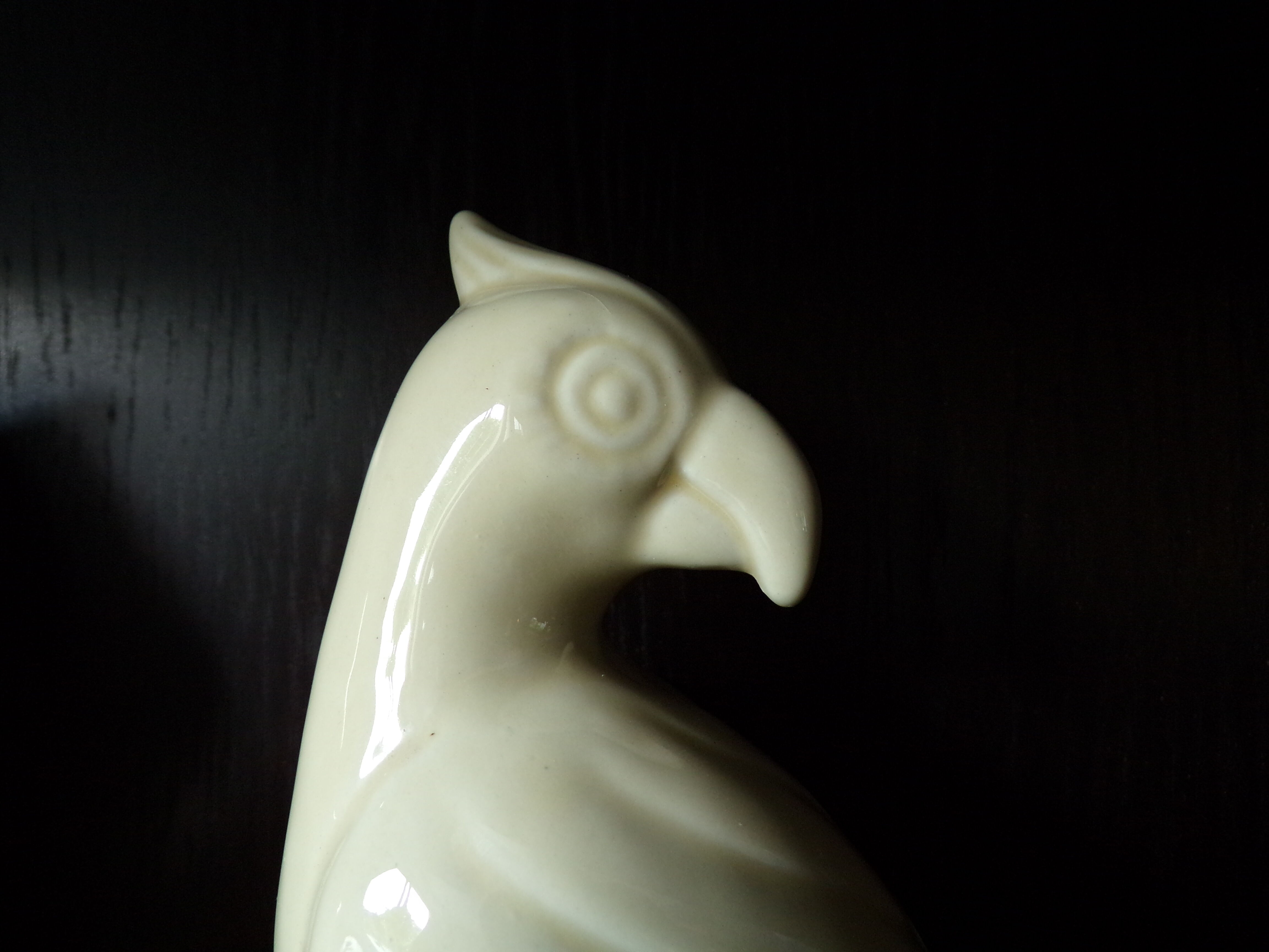 Pair of ceramic parrot bookends