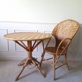 Table et chaise vintage