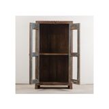 Blue patina glazed cabinet