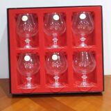 Very Pretty Set of 6 Arques Crystal Cognac and Brandy Glasses