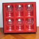 Very Pretty Set of 6 Arques Crystal Cognac and Brandy Glasses