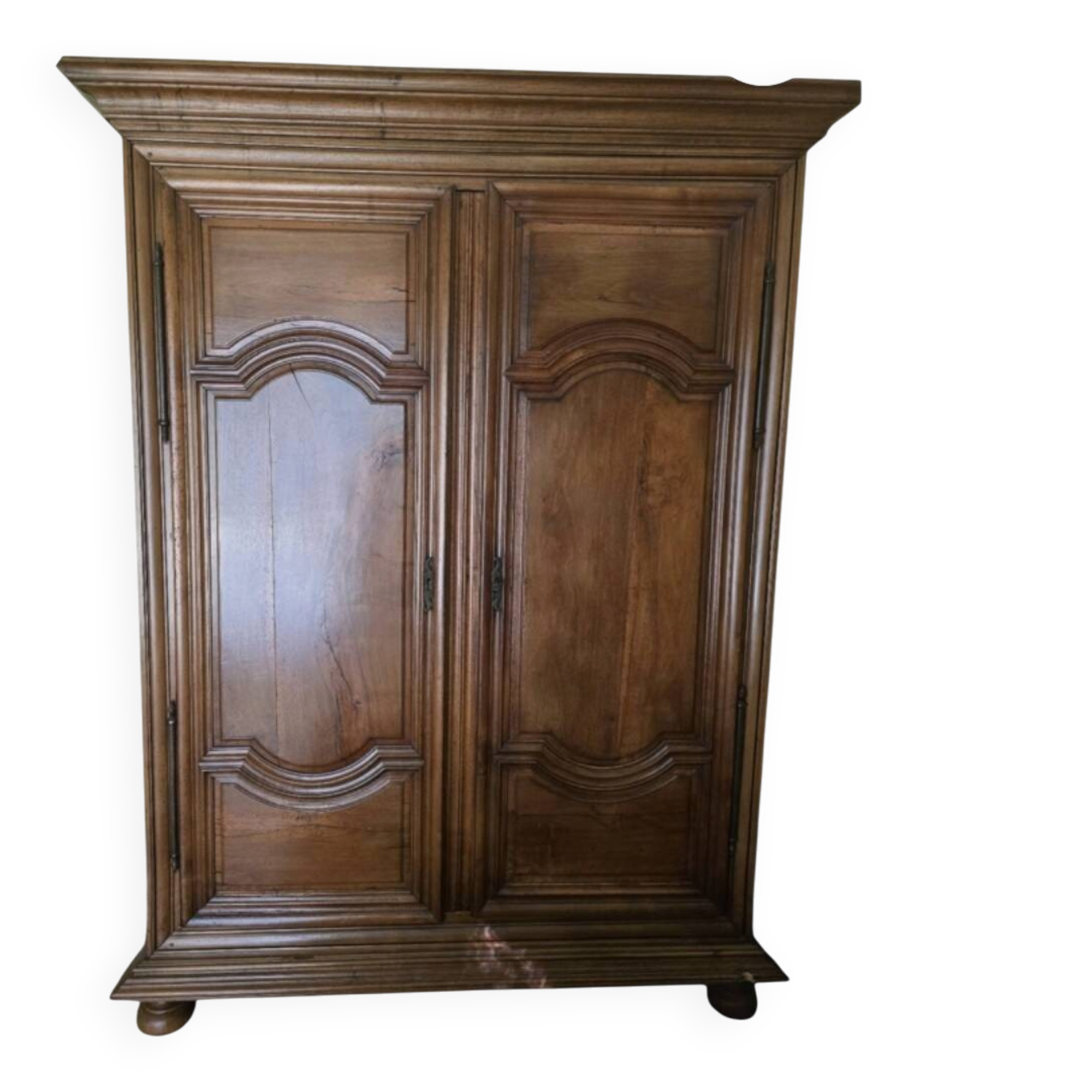 Louis XIV wardrobe in light walnut, 18th century.