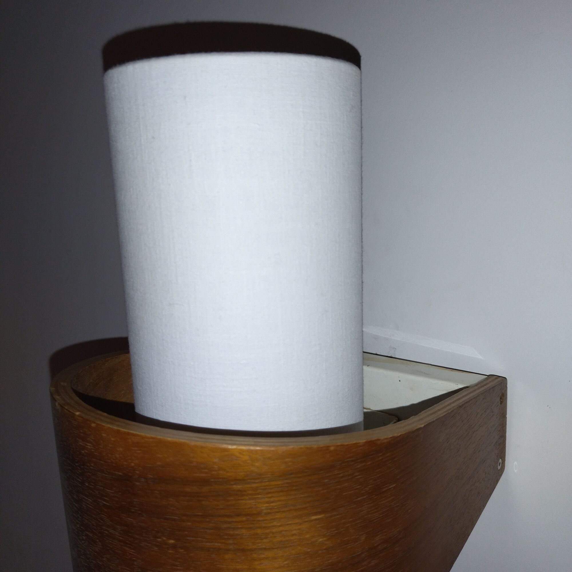 Paire d'appliques scandinave années 60 bois tissus