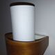 Paire d'appliques scandinave années 60 bois tissus