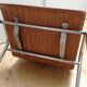 Multiplied wooden chair and chrome feet, vintage 60/70s