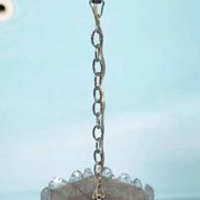 Orrefors Vintage Glass Suspension, Space Age lamp by Fagerlund