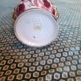 Henri Béquet porcelain vase – Medici shape – Red floral decoration