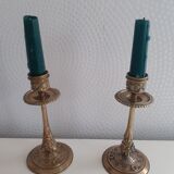 Paire de bougeoirs anciens