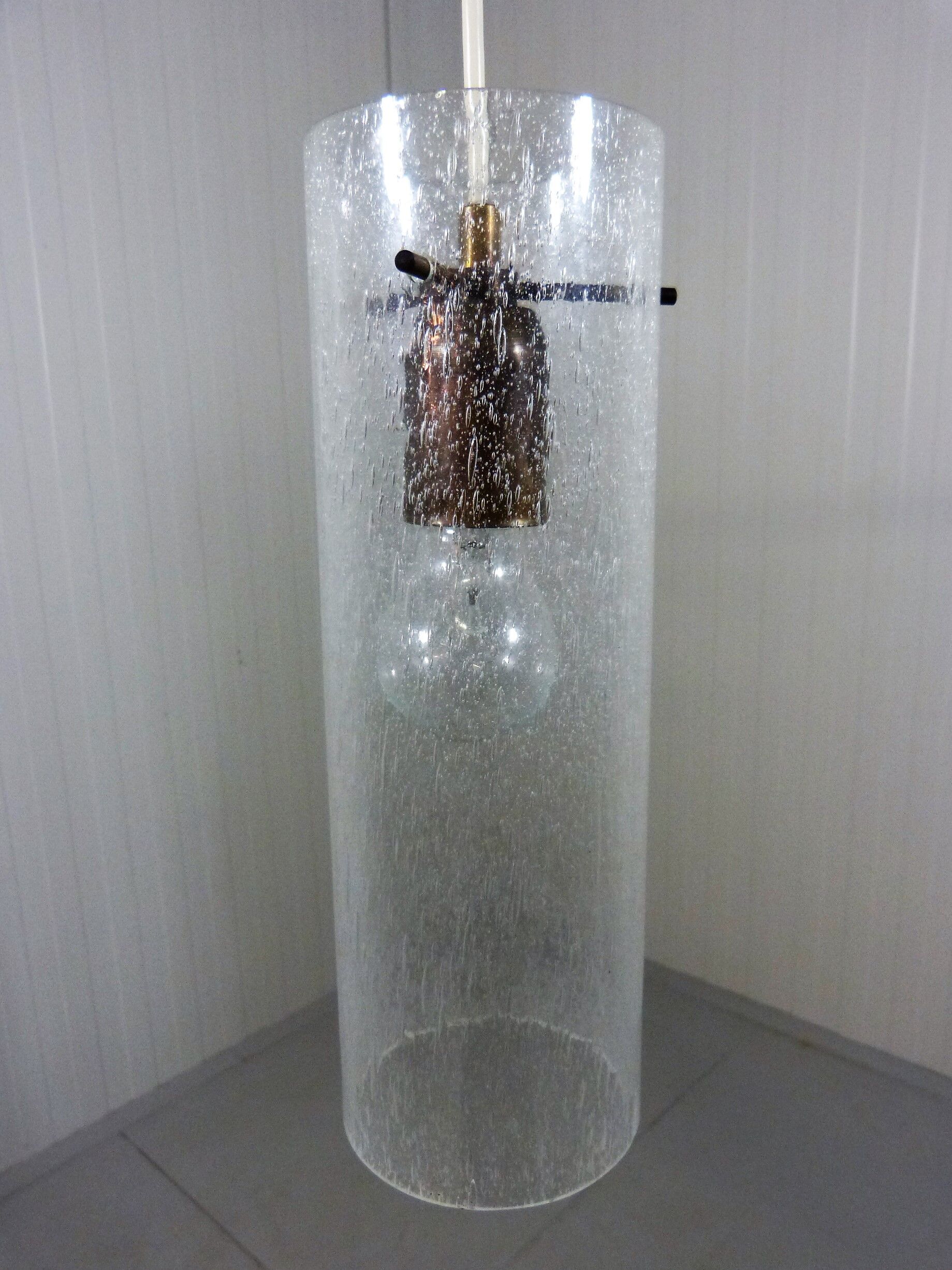 Glass hanging lamp Kaiser Leuchten, 1960’s